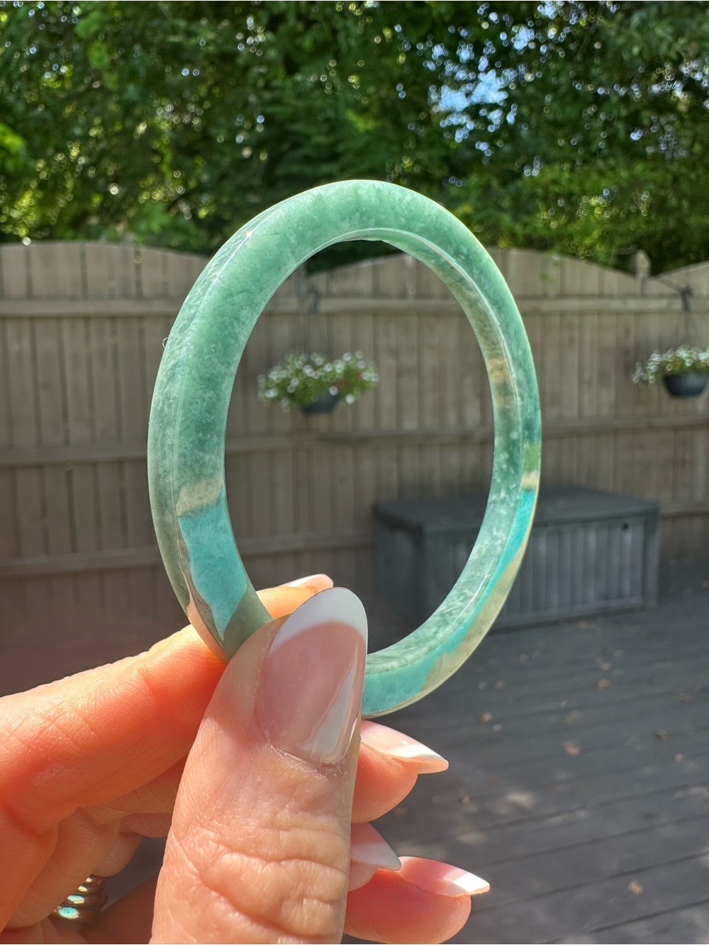 Bluewater Jadeite Jade Bangle Bracelet - All Natural Guatemalan Jade